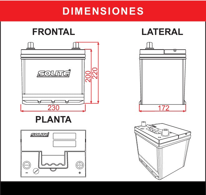 BATERIA SOLITE 75D23L