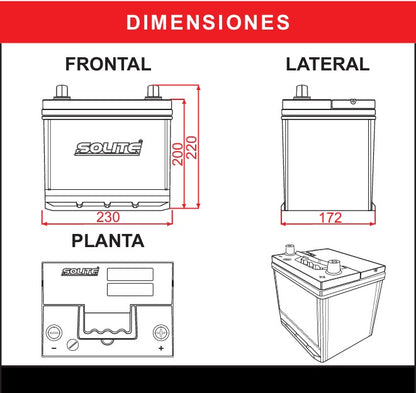 BATERIA SOLITE 75D23L