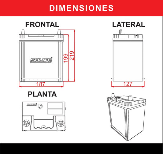 BATERIA SOLITE 42B19L