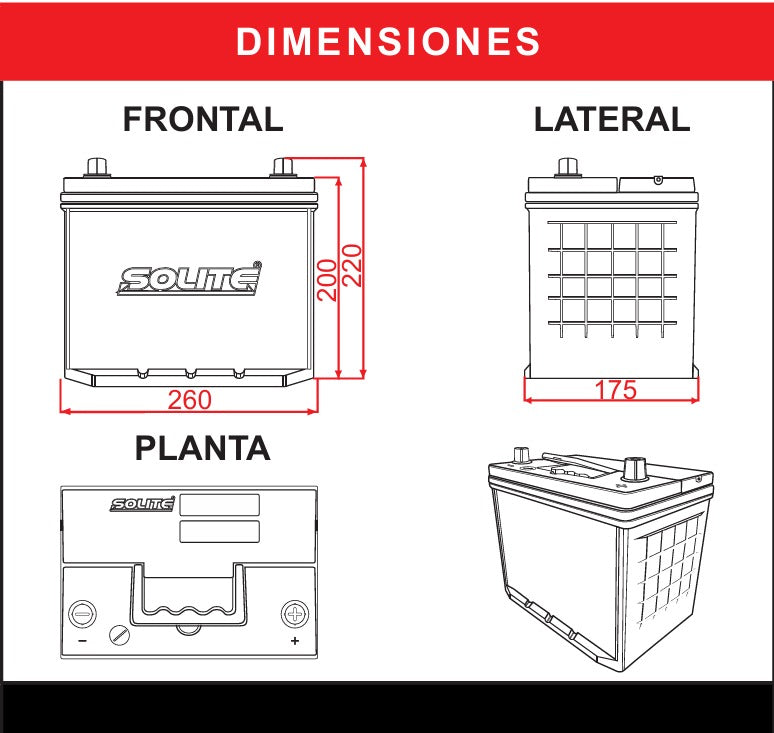 BATERIA SOLITE 85D26L